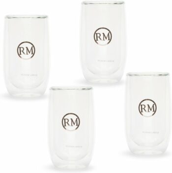 4 stuks Dubbelwandig Glas Rivièra Maison Love RM L