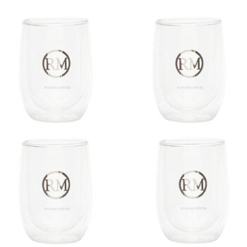4 stuks Dubbelwandig Glas Rivièra Maison Love RM Double M