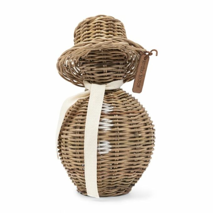 Rustic Rattan Snowman