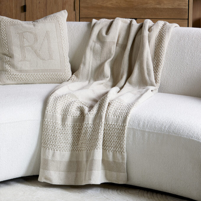 RM Monogram Jacquard Throw 180x130