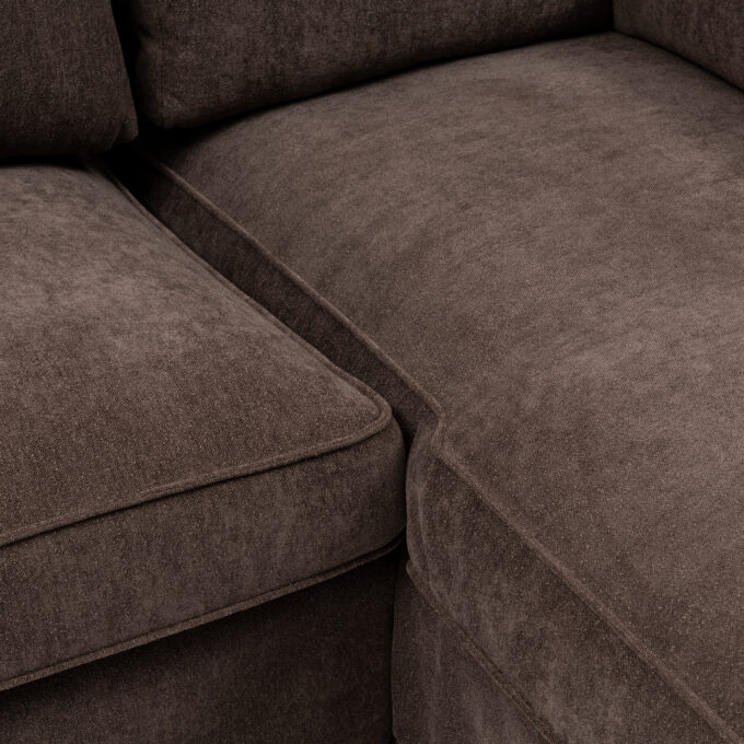 Rivièra Maison Brompton Cross Chaise Longue Bank Rechts donker Bruin