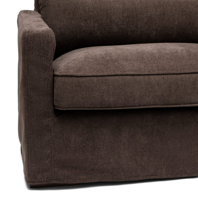 Rivièra Maison Brompton Cross Chaise Longue Bank Rechts donker Bruin