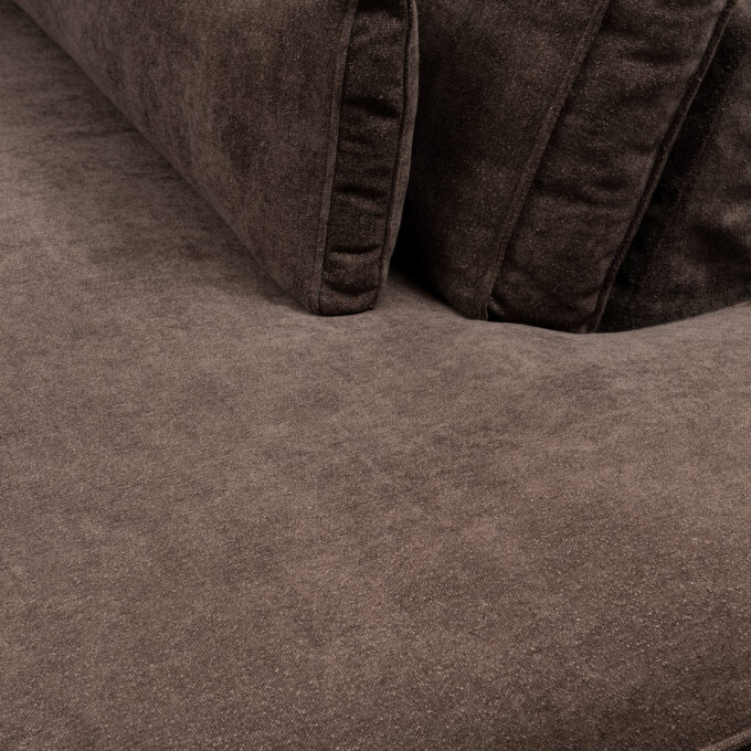 Rivièra Maison Brompton Cross Chaise Longue Bank Rechts donker Bruin