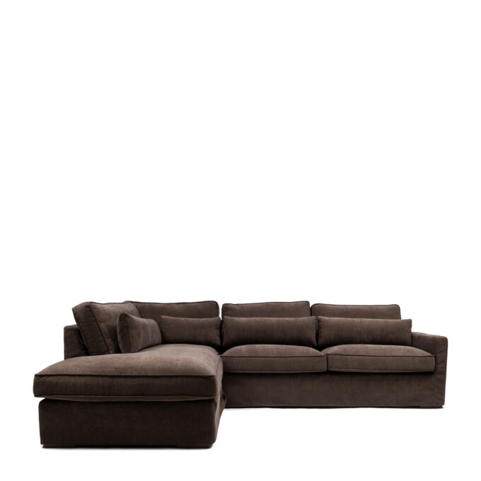 Rivièra Maison Brompton Cross Chaise Longue Bank Links donker Bruin