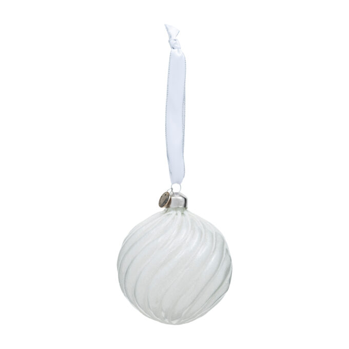 Ornament Jolly Christmas White  Ø10