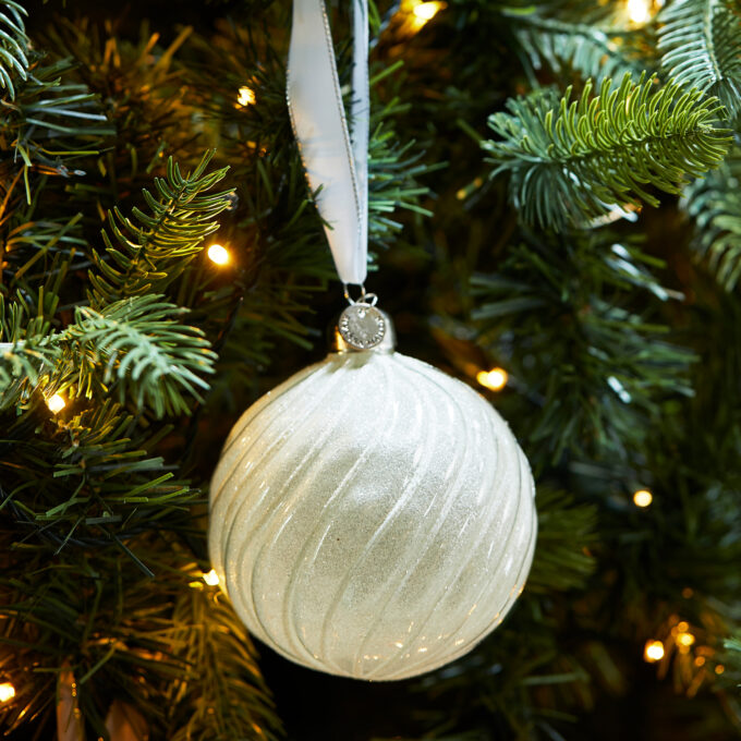 Ornament Jolly Christmas White  Ø10