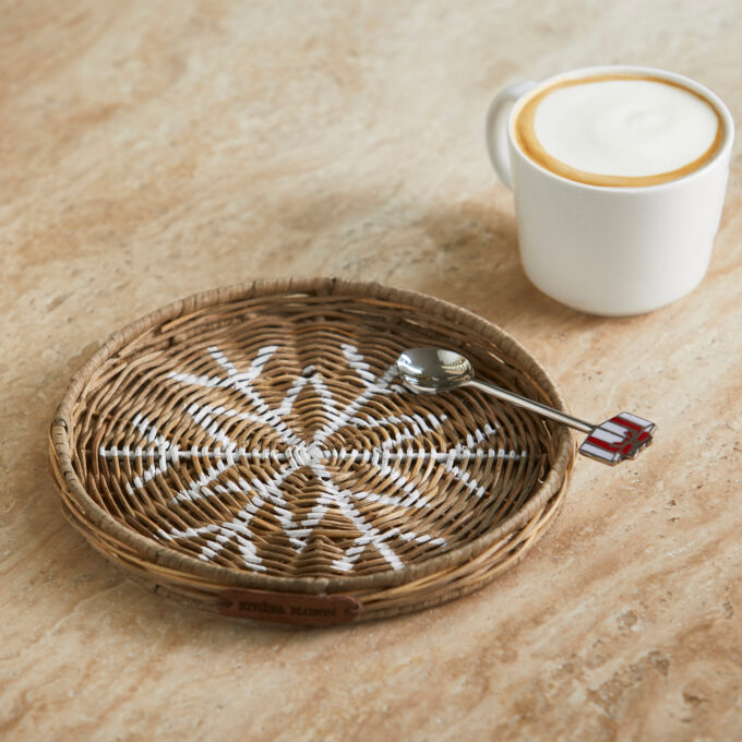 Rustic Rattan Snowflake Mini Tray