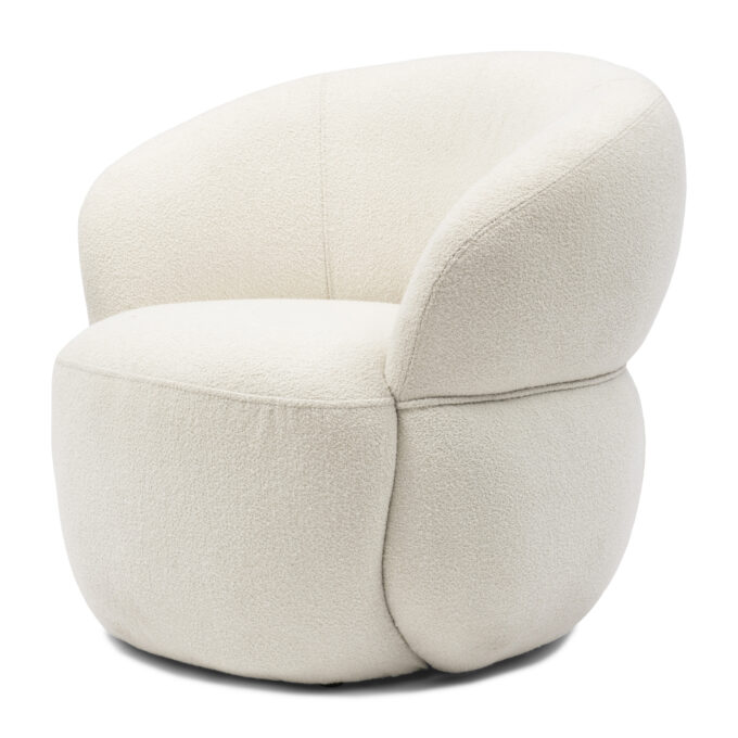 Fauteuil Rivièra Maison San Remo , boucle, simply white