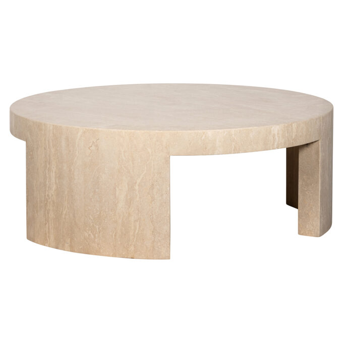 Salontafel rond Richmond Biltmore Italian Beige Travertine