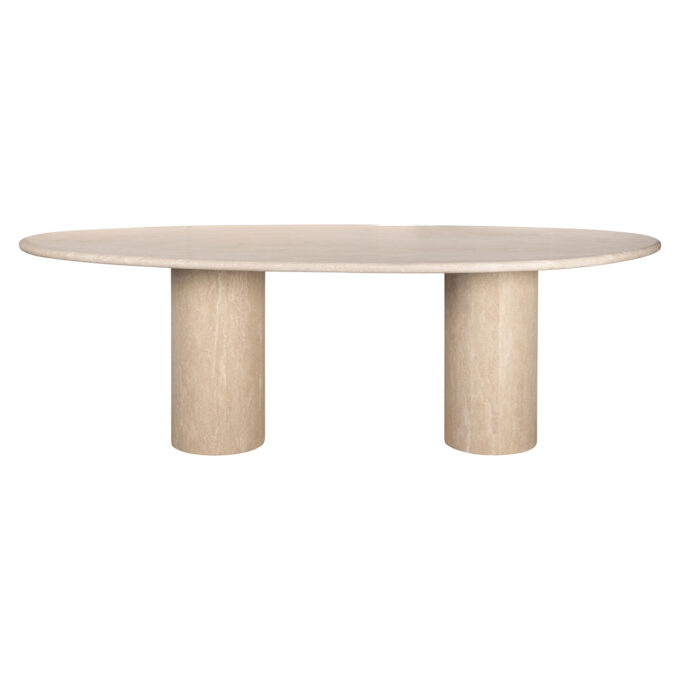 Eettafel Renaissance organisch Italian Travertine (Beige)