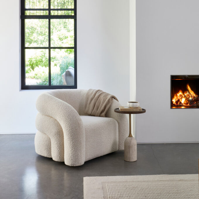 Fauteuil Rivièra Maison Vittorio Swivel Simply White