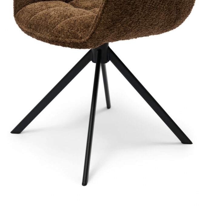 Draaibare eetkamerstoel Carnaby Umber Brown