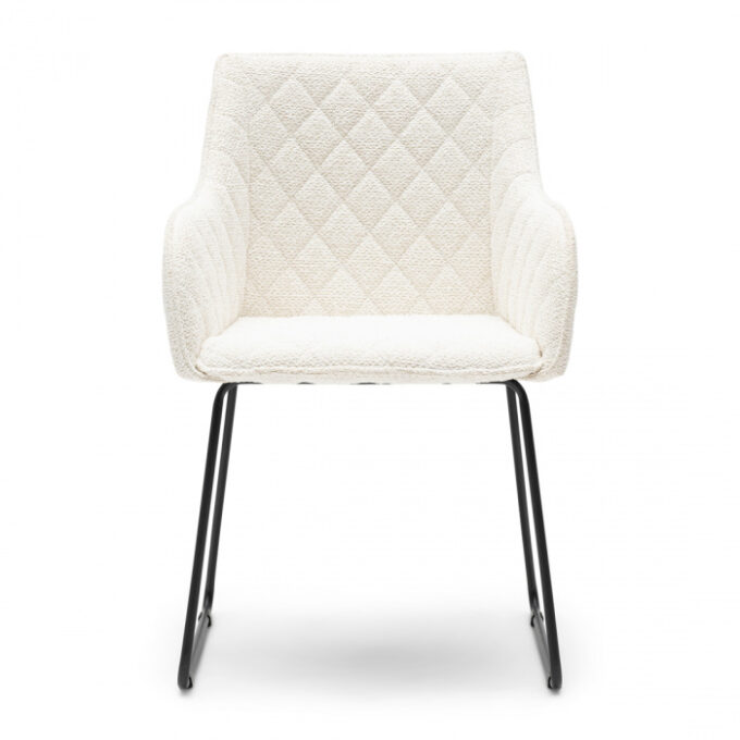 Eetkamerstoel met armleuning Frisco Drive Simply White