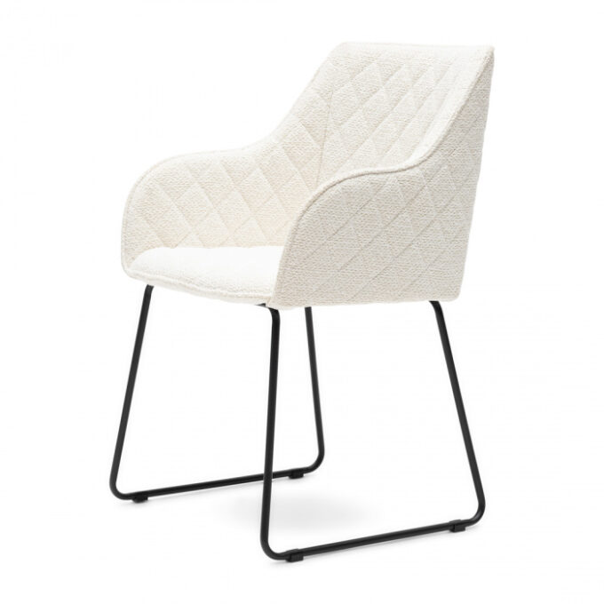 Eetkamerstoel met armleuning Frisco Drive Simply White