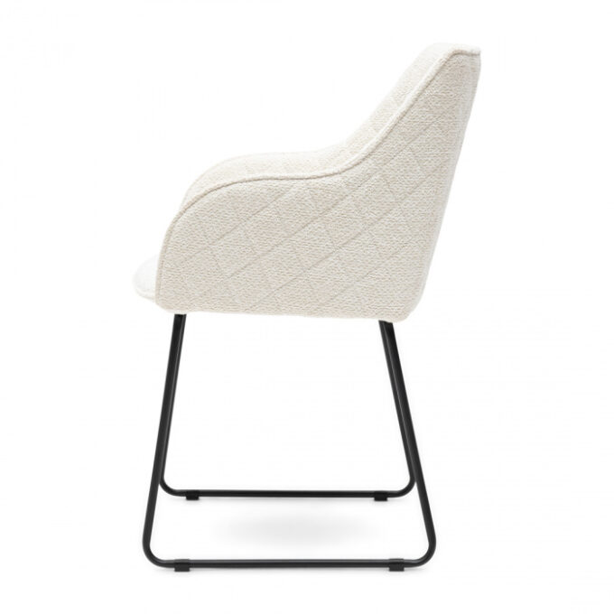 Eetkamerstoel met armleuning Frisco Drive Simply White