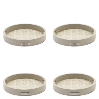 4 Stuks Dienblad RM Monogram Rond