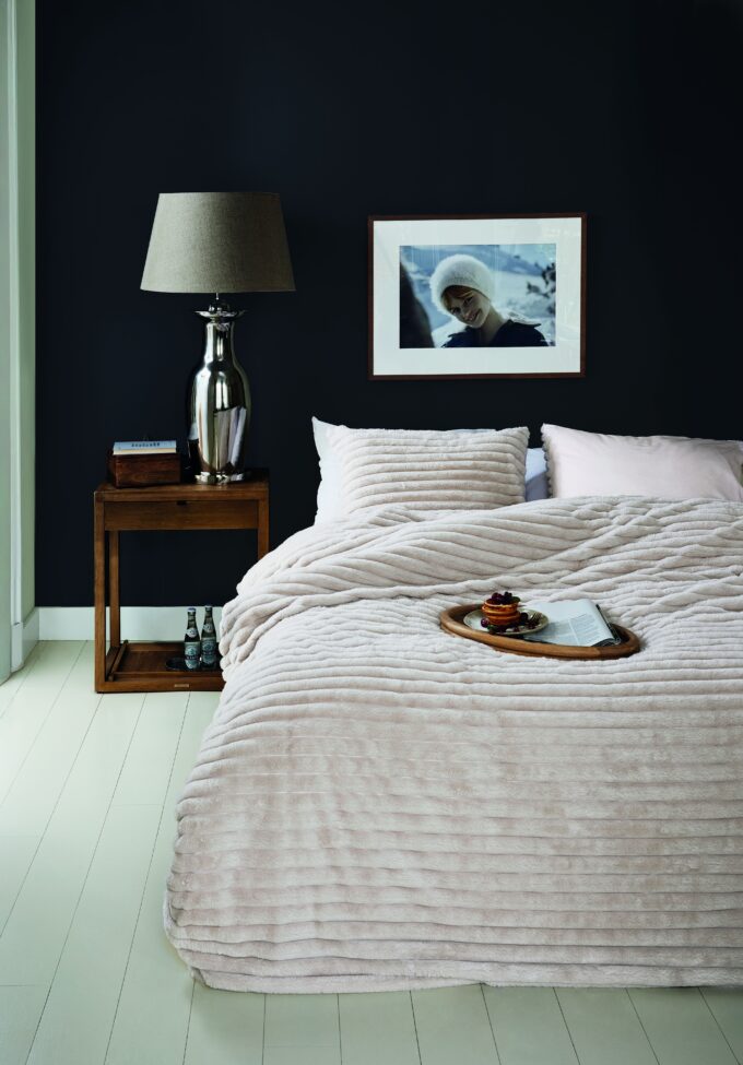 Riviera Maison Furry Stripes Off-white 200x200/220 / tweepersoonsdekbedovertrek / new collection