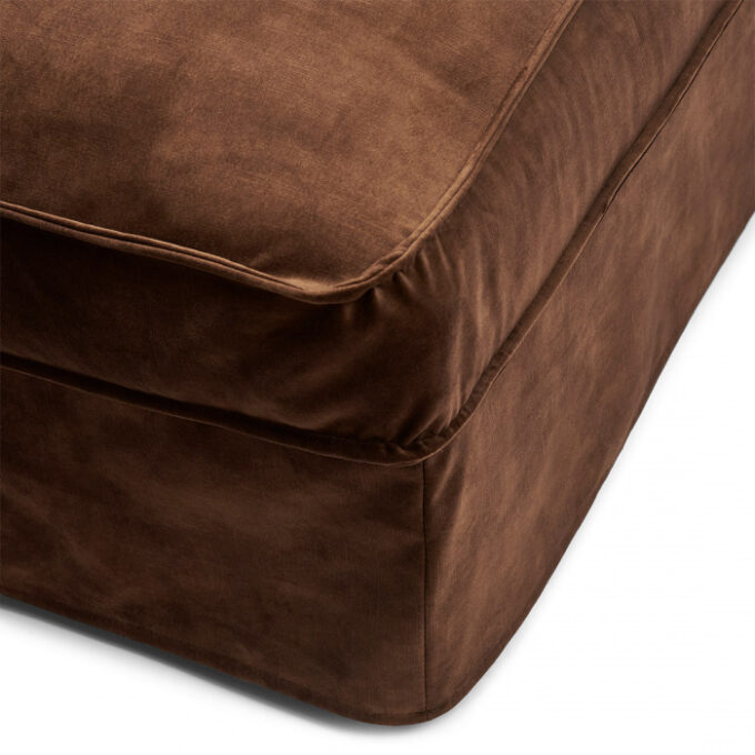 Hoekbank Rivièra Maison Brompton Cross Chaise Longue Rechts Velvet golden beige