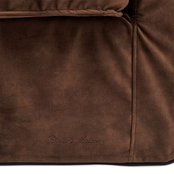 Hoekbank Rivièra Maison Brompton Cross Chaise Longue Rechts Velvet golden beige