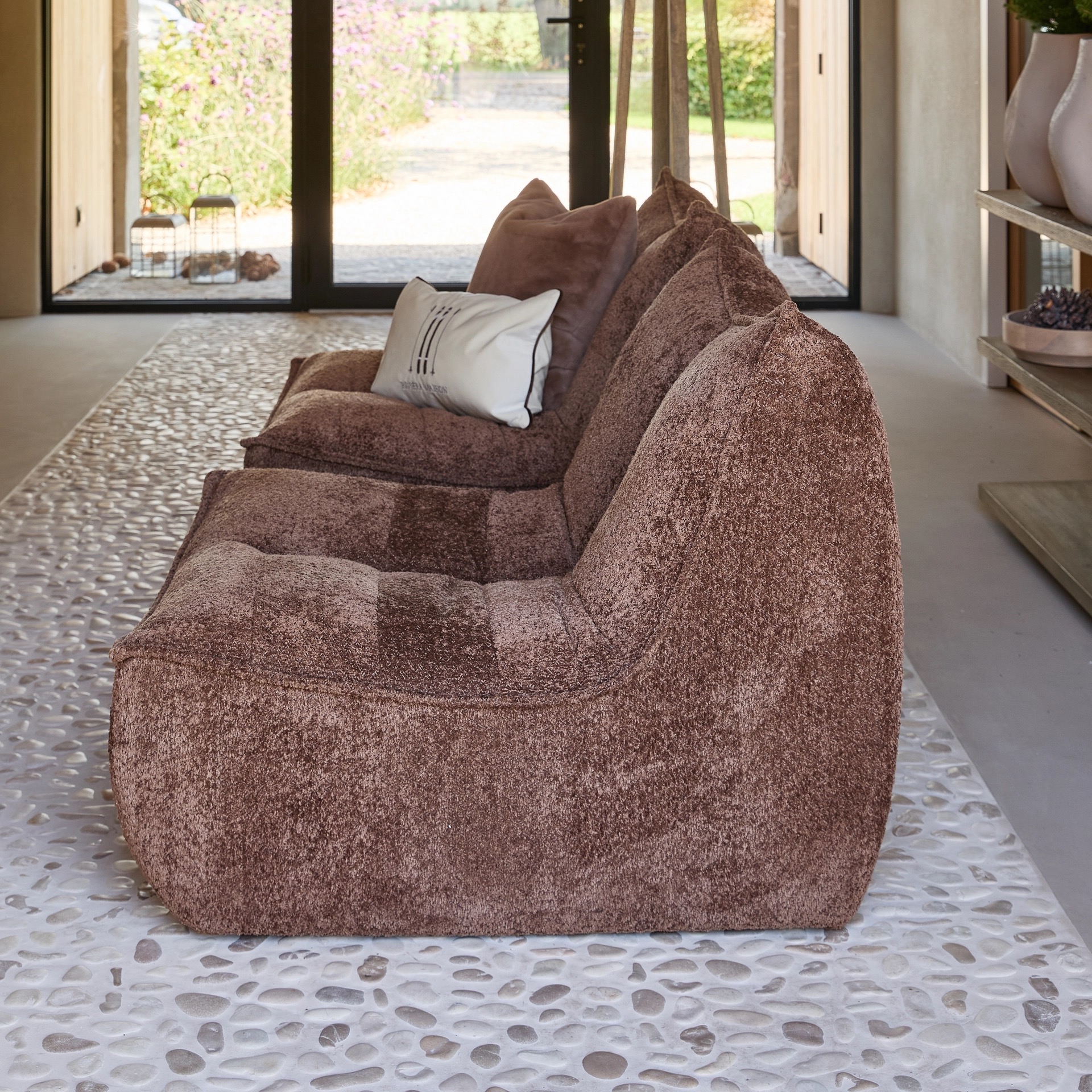 Rivièra Maison Accent Chair Manhattan Weave Umber Brown