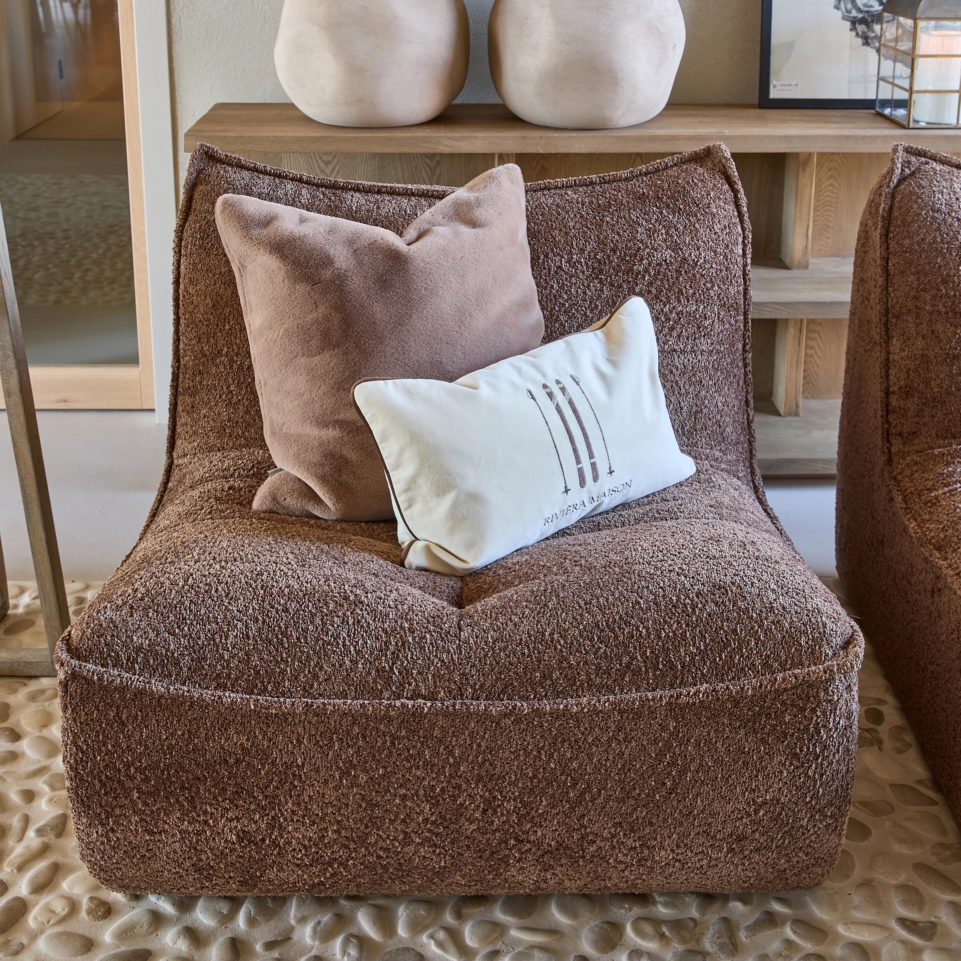 Rivièra Maison Accent Chair Manhattan Weave Umber Brown